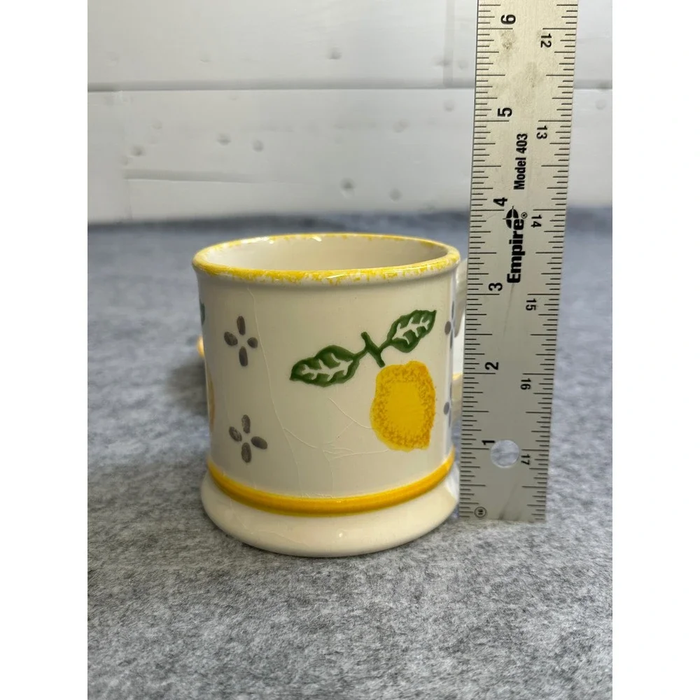 Laura Ashley Summer Fruits Lemon Cup and Saucer Set Made in England 1997